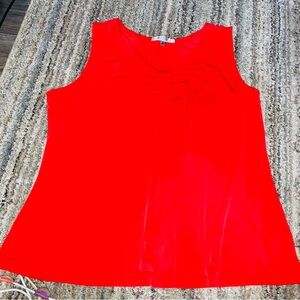 Kasper Vibrant Red Sleeveless Blouse